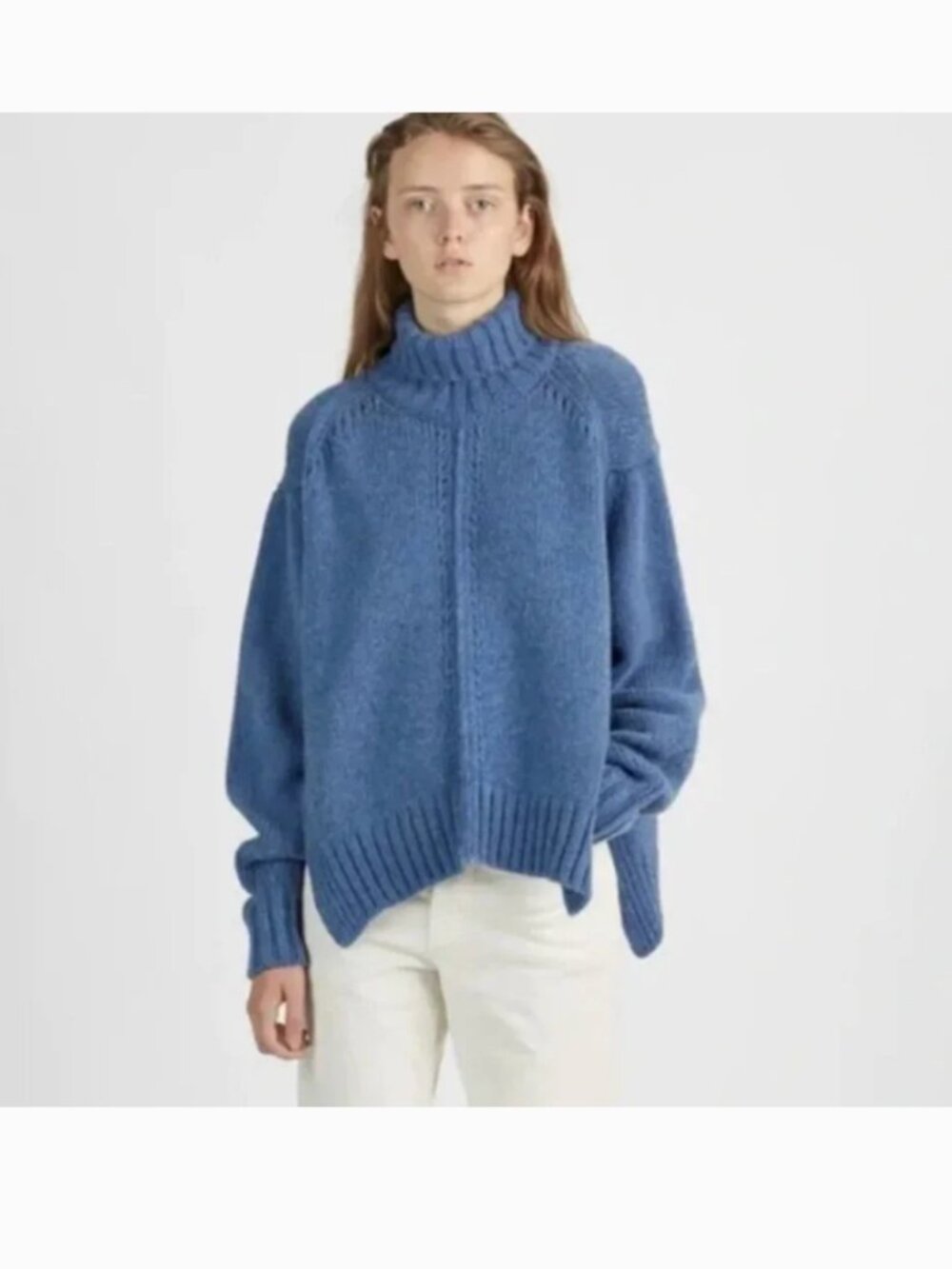 Isabel Marant Wool Baby Camel Blend Split Hem Turtleneck Sweater Size M/8 (38)